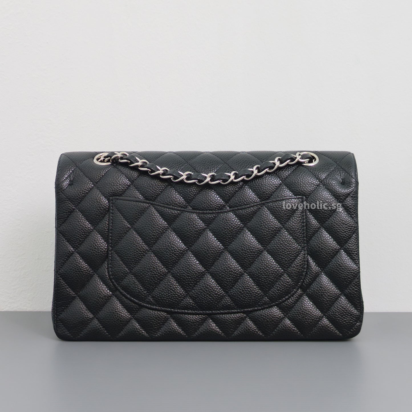 Chanel Classic Flap Medium | Black Caviar Silver Hardware-back