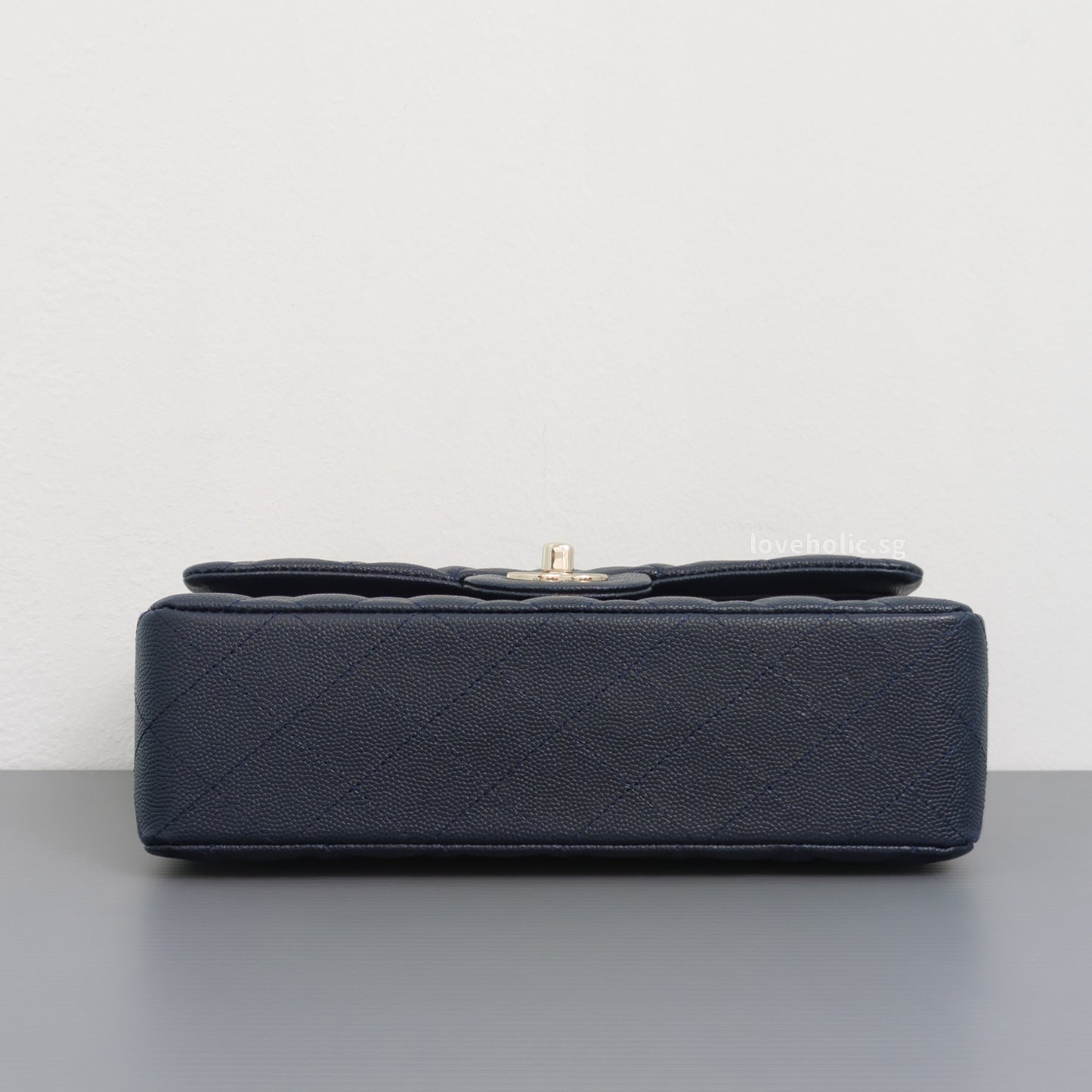 Classic Flap Small | 18B Midnight Blue Caviar Light Gold Hardware