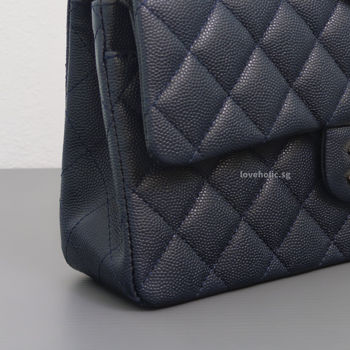 Classic Flap Small | 18B Midnight Blue Caviar Light Gold Hardware
