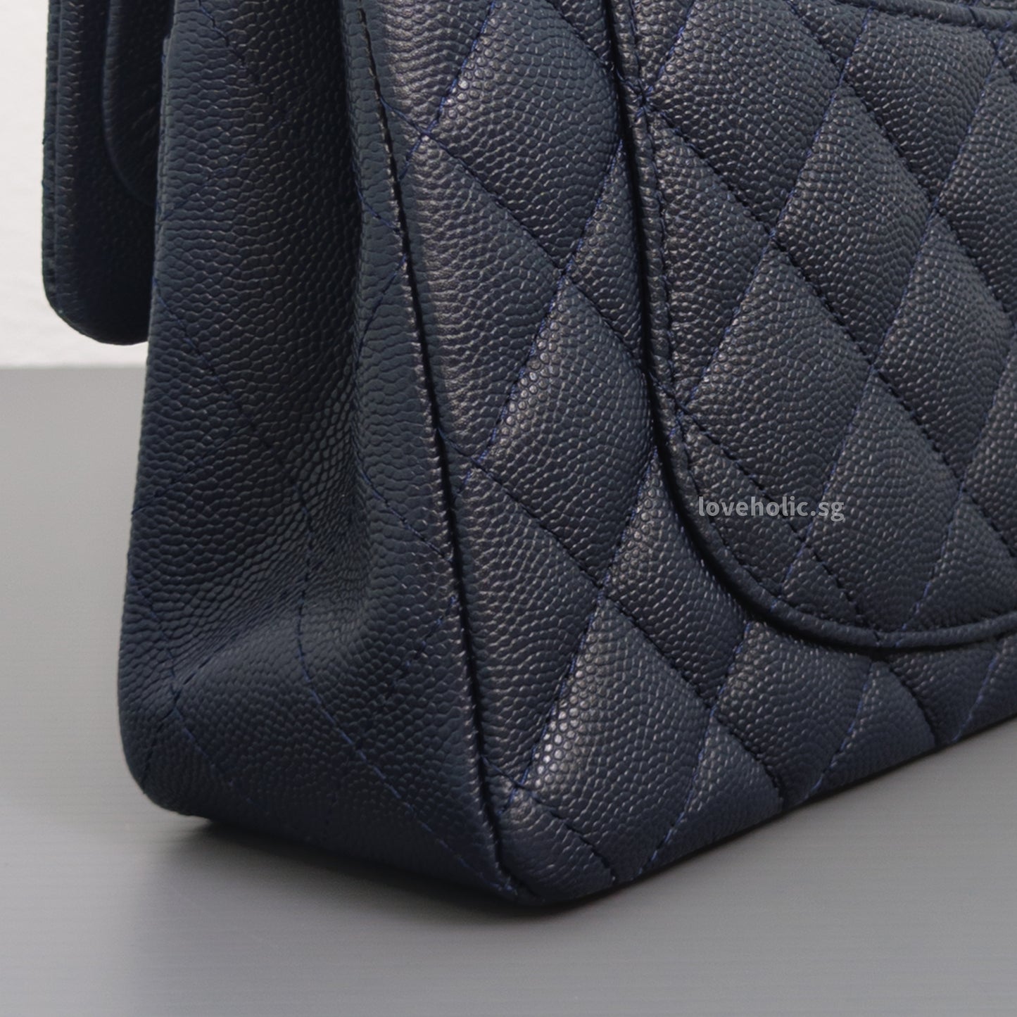 Classic Flap Small | 18B Midnight Blue Caviar Light Gold Hardware