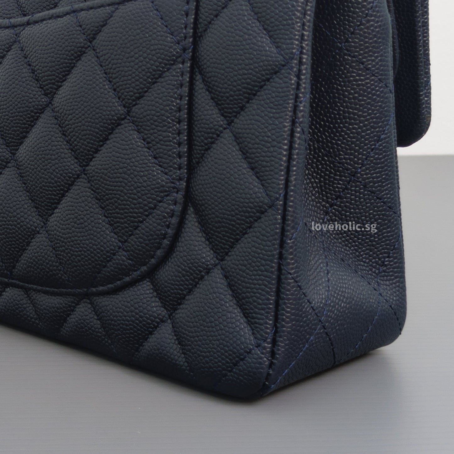 Classic Flap Small | 18B Midnight Blue Caviar Light Gold Hardware