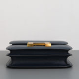 Hermes Constance 18 Mini | 76 Indigo Blue Epsom Gold Hardware-details