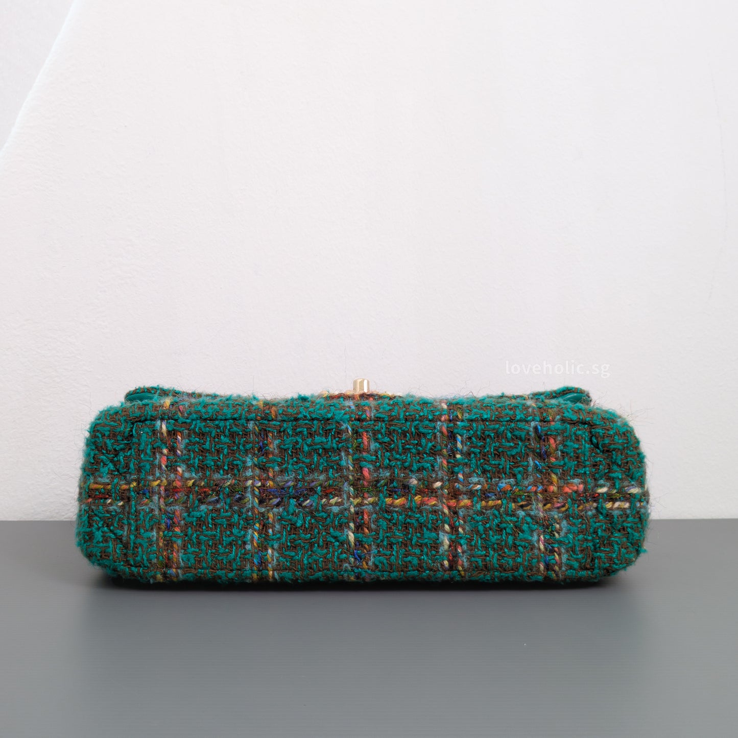 Chanel Flap Bag Metiers d'Art | Paris-Dakar Green Tweed Gold Hardware-details