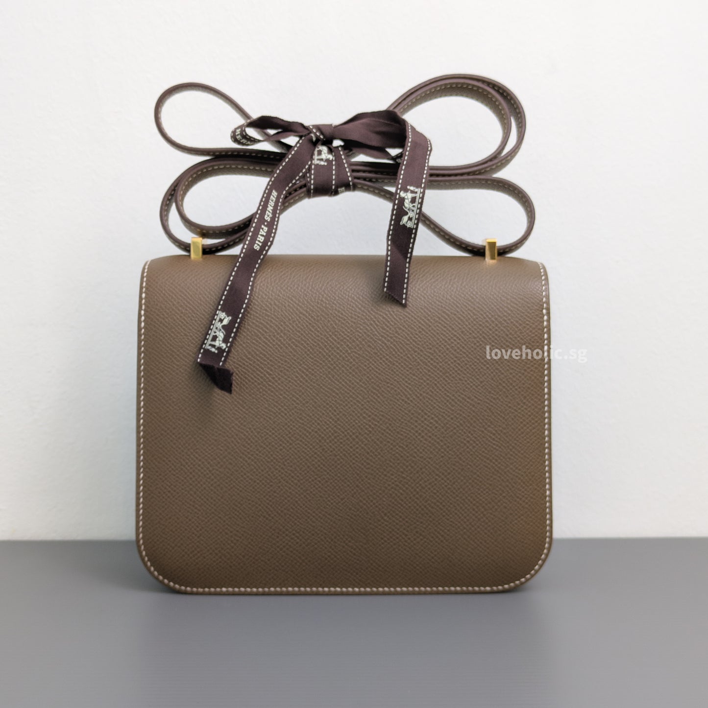 Hermes Constance 18 Mini | Etoupe Epsom Gold Hardware-back