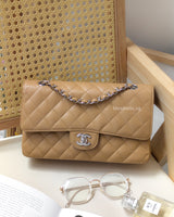 Vintage Classic Flap Medium | Dark Beige Caviar Silver Hardware