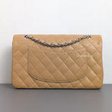 Vintage Classic Flap Medium | Dark Beige Caviar Silver Hardware