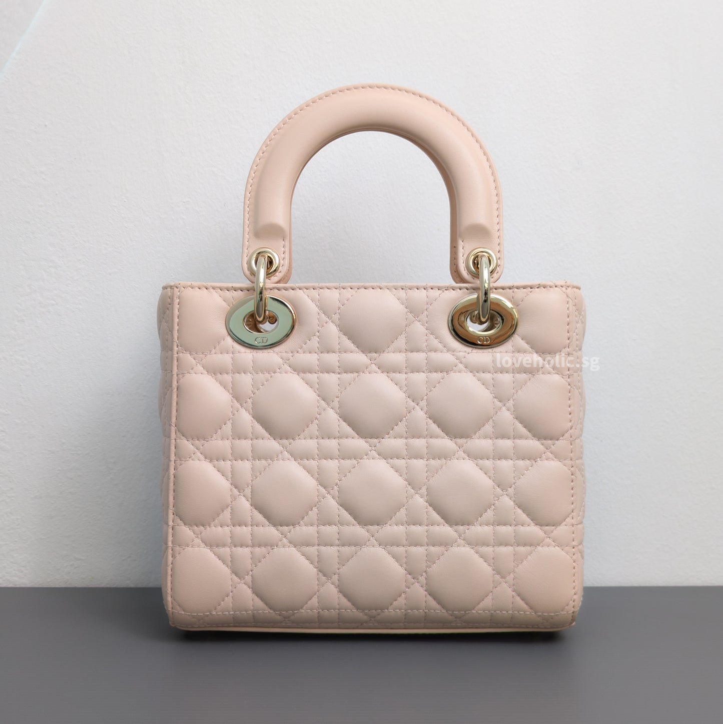Dior My ABC Lady Dior Small | Powder Pink Lambskin Light Gold Hardware-back