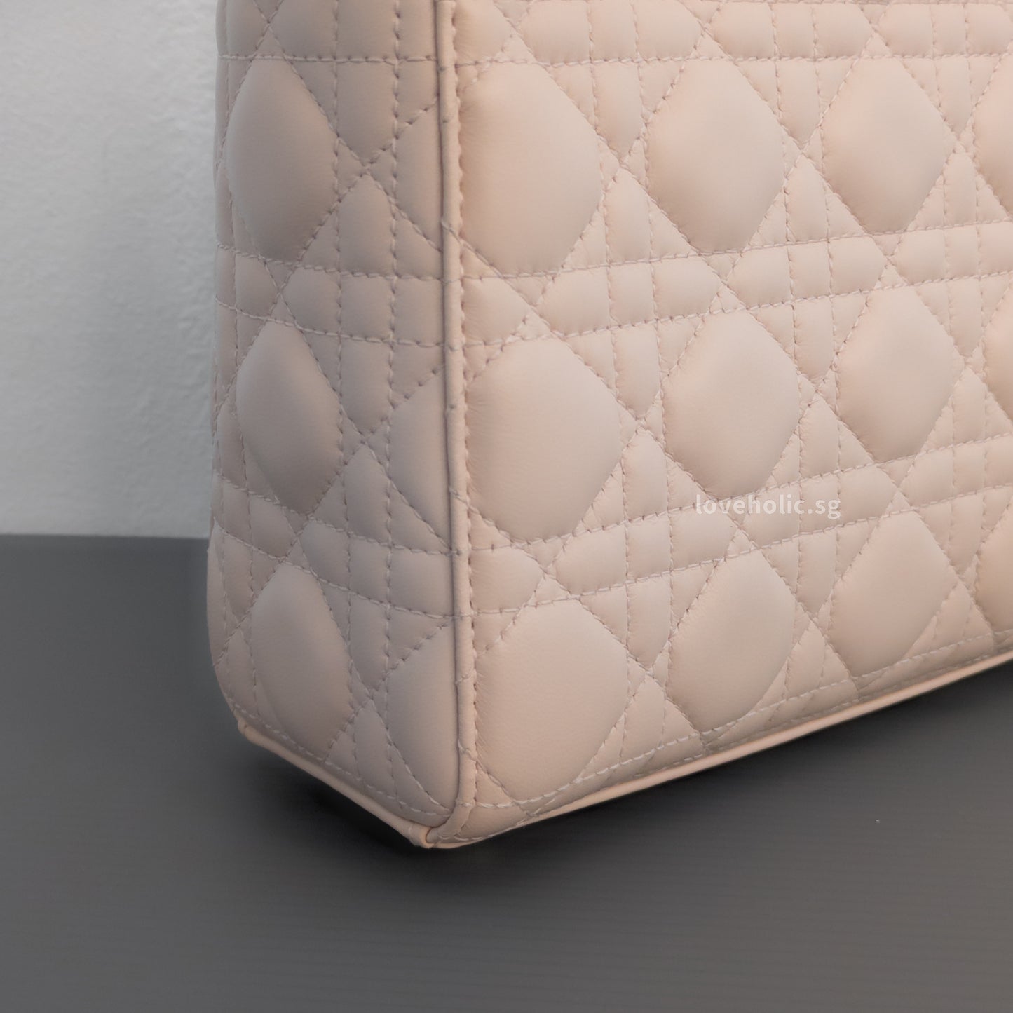Dior My ABC Lady Dior Small | Powder Pink Lambskin Light Gold Hardware-details