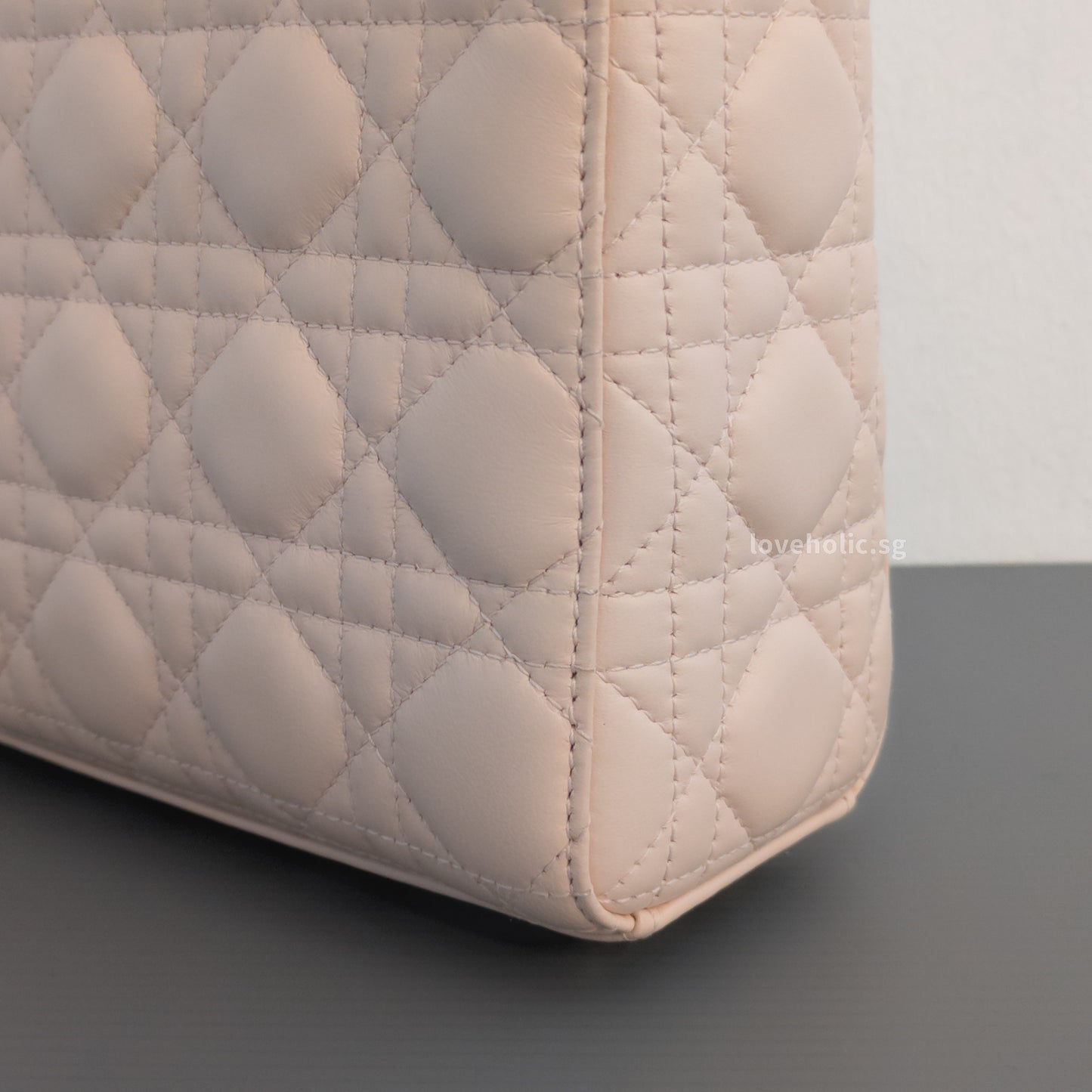 Dior My ABC Lady Dior Small | Powder Pink Lambskin Light Gold Hardware-details