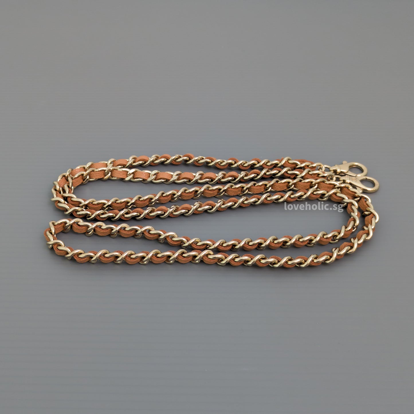 Chanel Top Handle Vanity On Chain LP | 25B Caramel Caviar Light Gold Hardware-details
