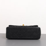 Chanel Mini Rectangle with Top Handle 21S Black Caviar Gold Hardware-details