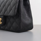Chanel Mini Rectangle with Top Handle 21S Black Caviar Gold Hardware-details