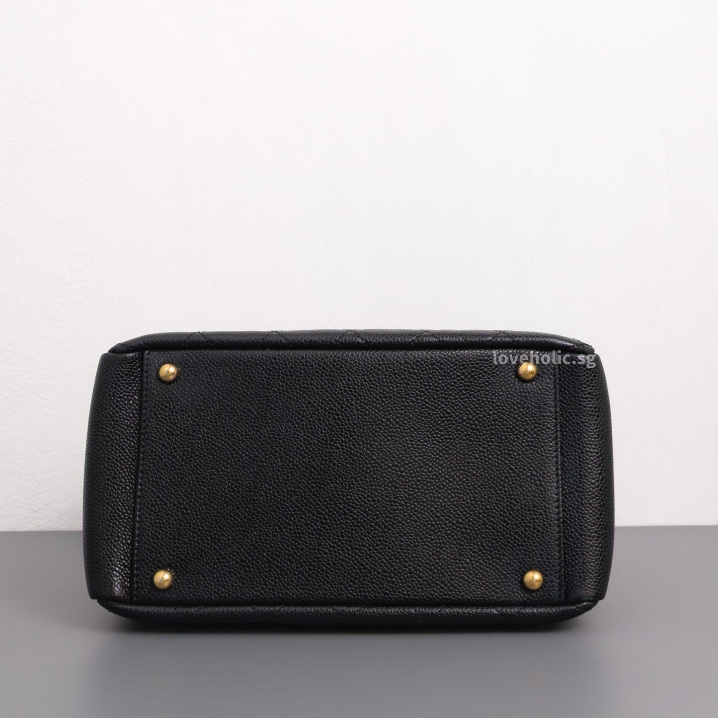 Chanel PTT Petite Timeless Tote Black Caviar Gold Hardware-details