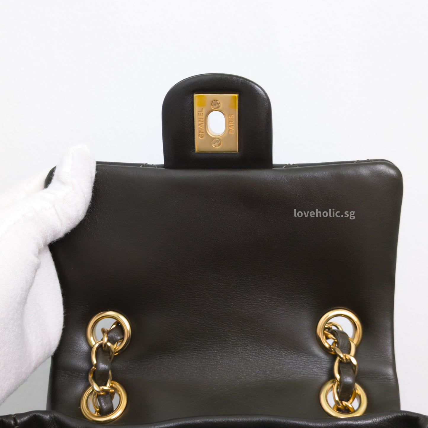 Chanel Urban Spirit Backpack Mini | Black Lambskin Gold Hardware-details