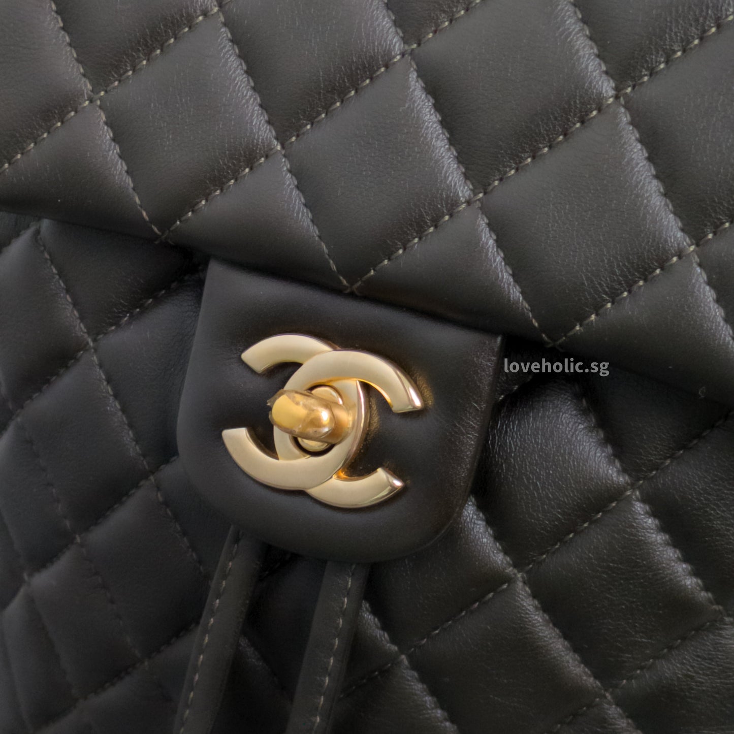 Chanel Urban Spirit Backpack Mini | Black Lambskin Gold Hardware-details