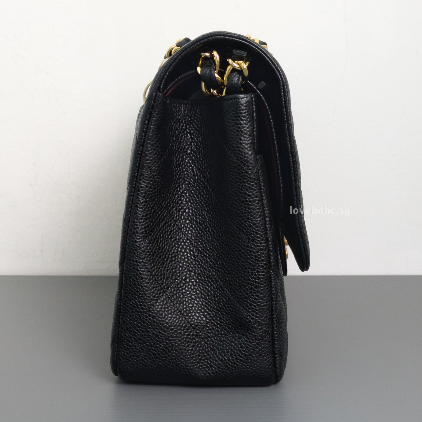 Classic Flap Jumbo | Black Caviar Gold Hardware