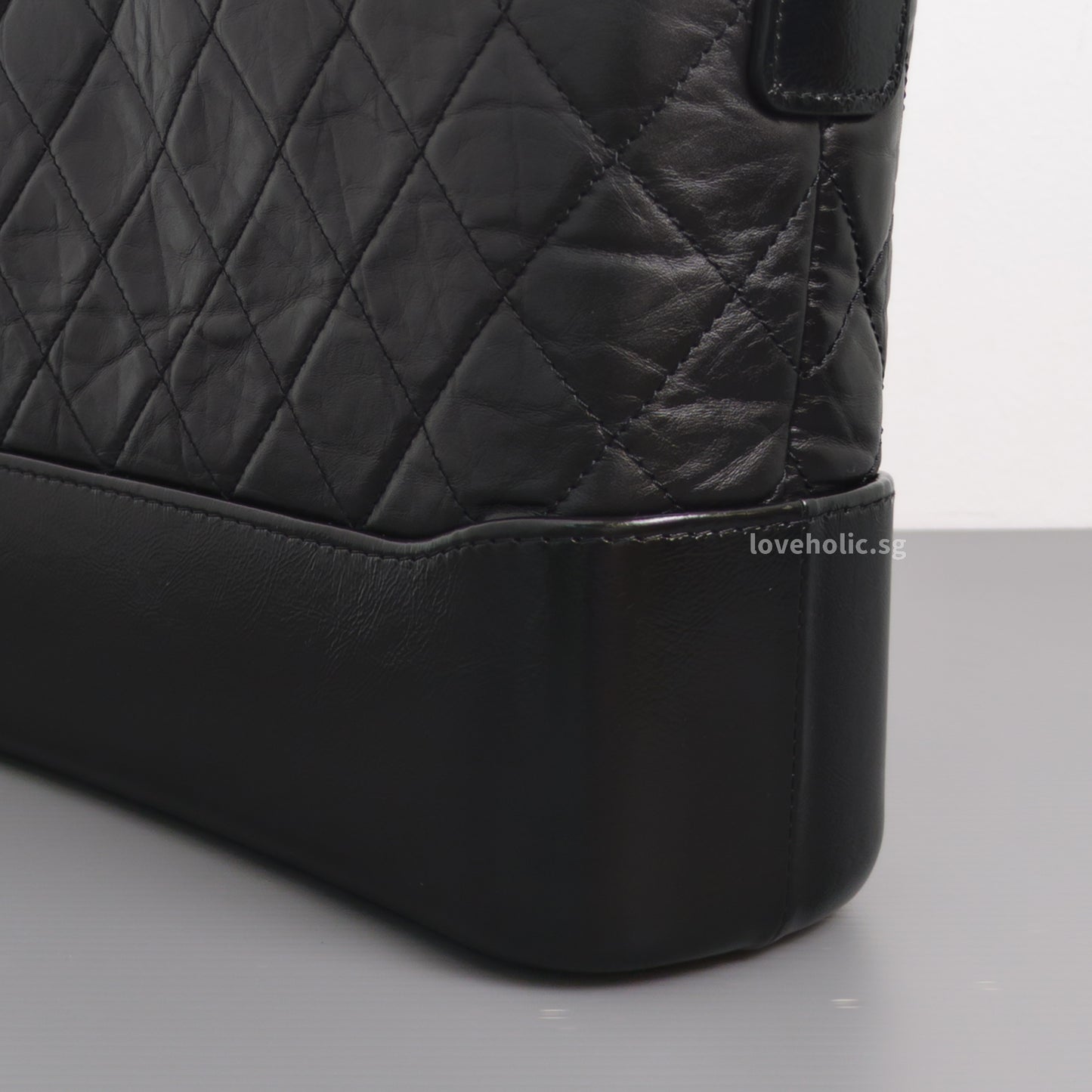 Chanel Gabrielle Hobo Small | Black Calfskin Gold/Silver Hardware-details