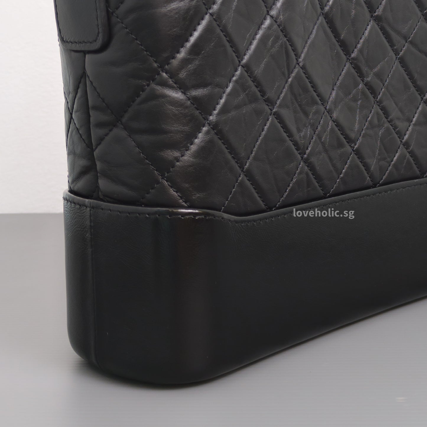 Chanel Gabrielle Hobo Small | Black Calfskin Gold/Silver Hardware-details