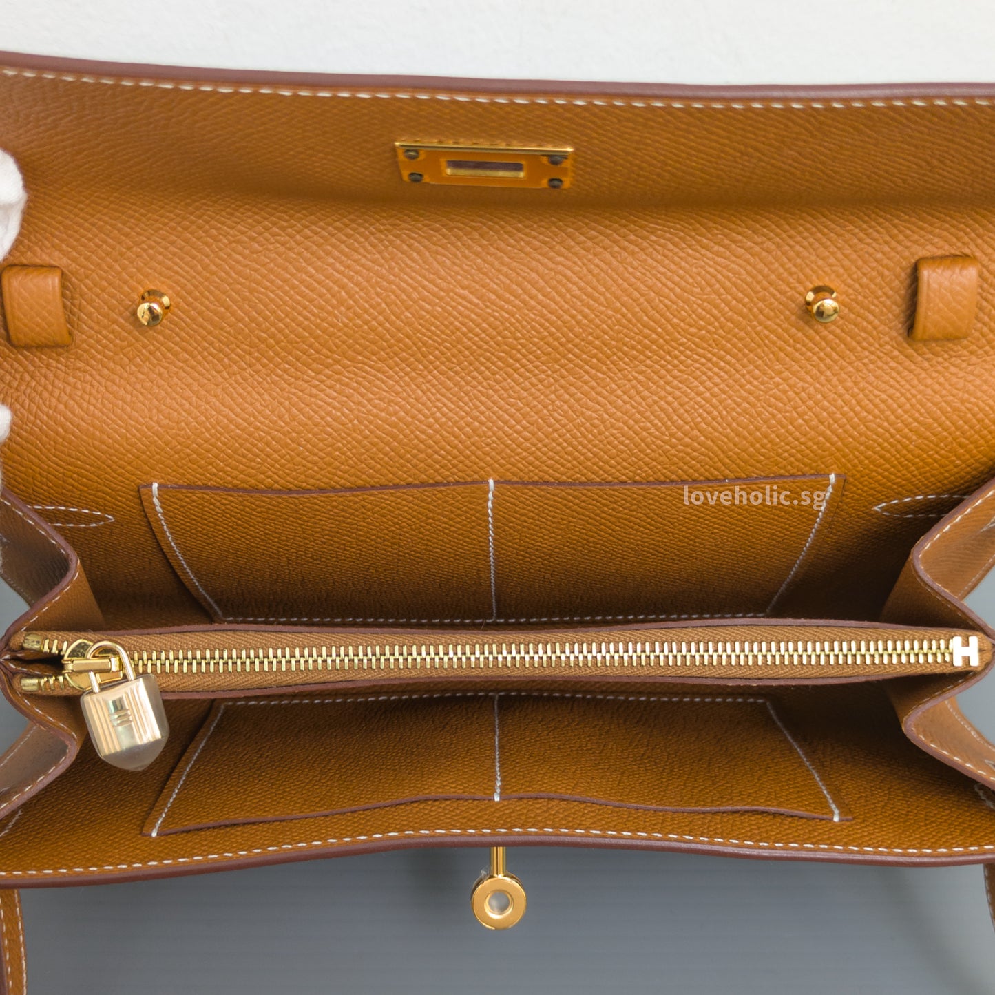 Hermes Kelly To Go Gold Epsom Gold Hardware-details