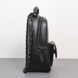Chanel Backpack Mini | 25C SO BLACK Calfskin Black Hardware-details