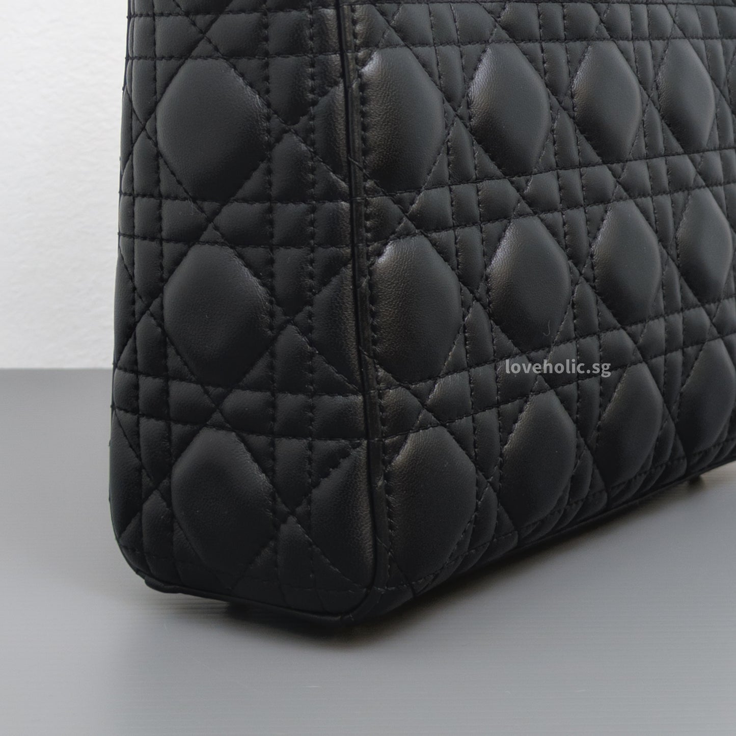 Dior My Lady Dior Small | Black Lambskin Light Gold Hardware-details