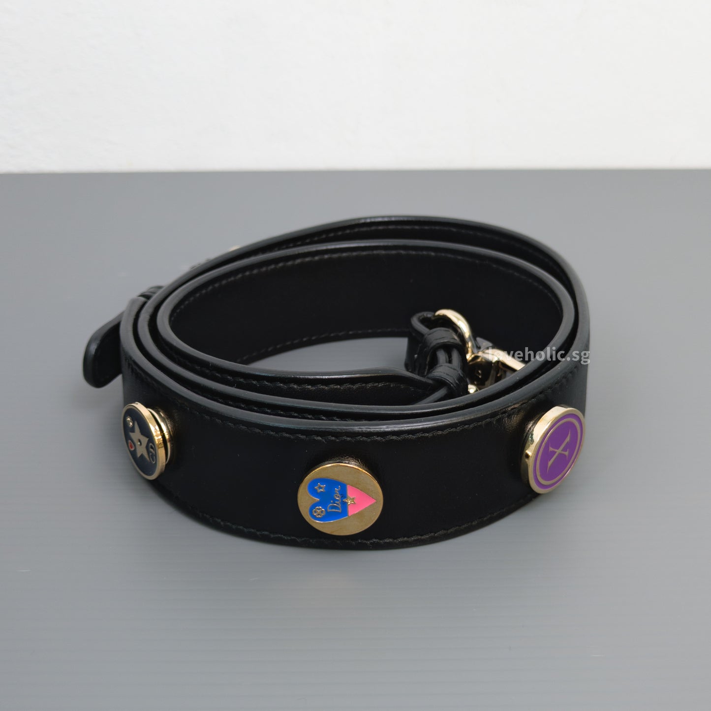 Dior My Lady Dior Small | Black Lambskin Light Gold Hardware-details