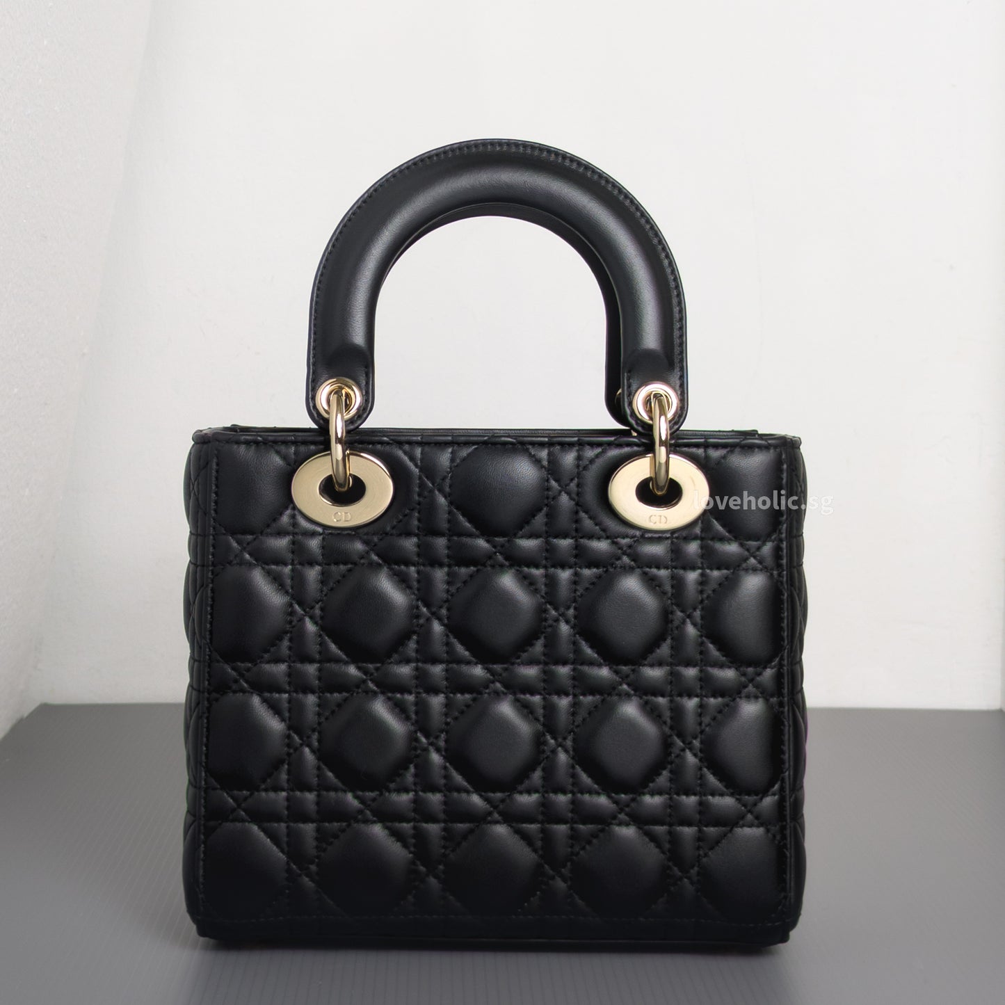 My Lady Dior Small | Black Lambskin Light Gold Hardware