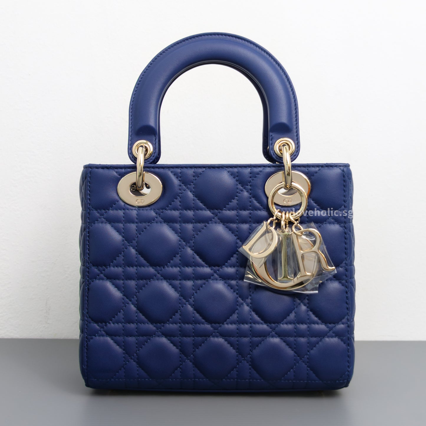 Dior My ABC Lady Dior Small | Navy Blue Lambskin Light Gold Hardware-front1