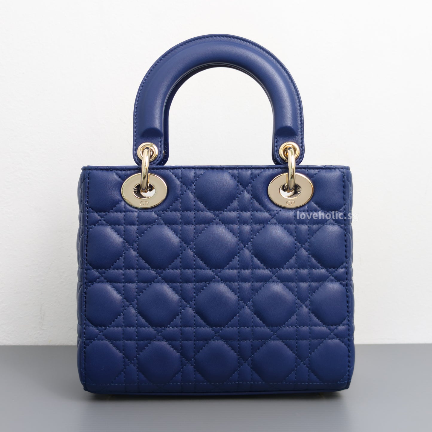 Dior My ABC Lady Dior Small | Navy Blue Lambskin Light Gold Hardware-back