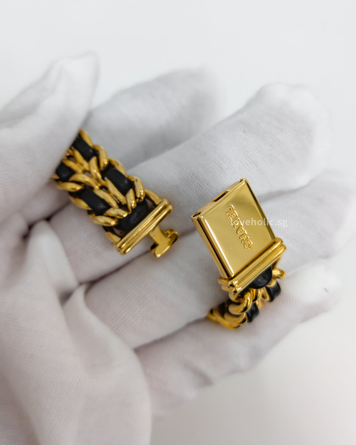 Chanel Vintage Premiere Watch 1987 M | 24K Gold Hardware-front1