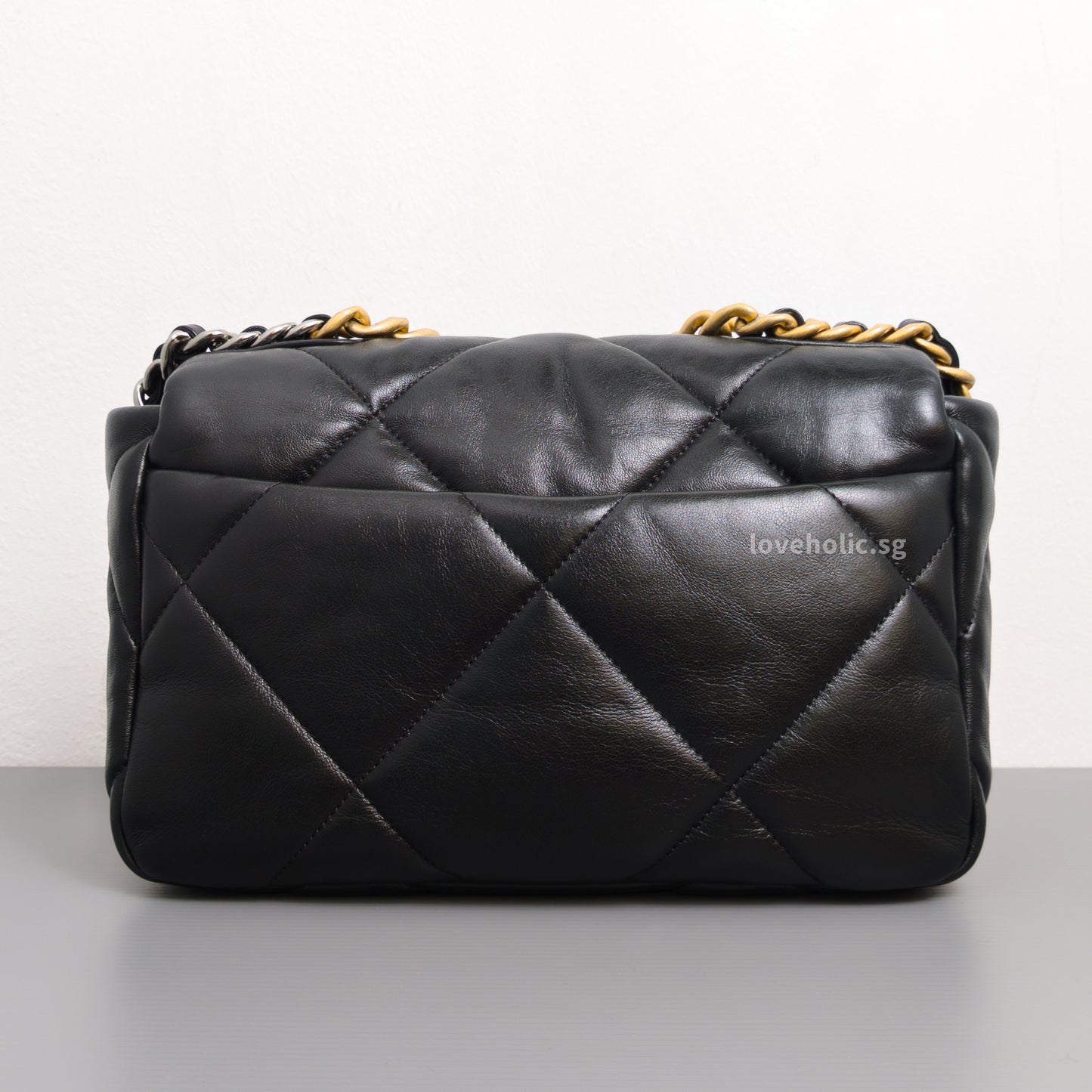 Chanel Chanel 19 Small | Black Lambskin Multicolored Hardware-back