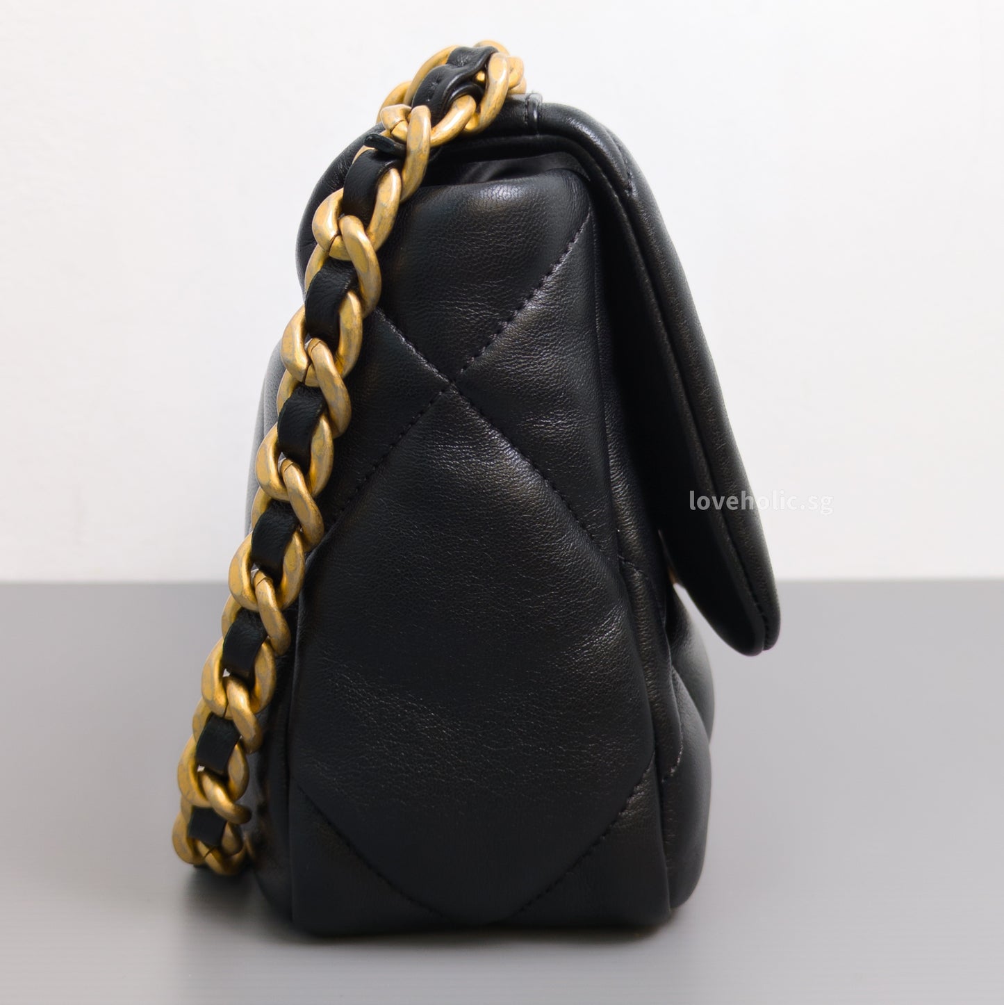 Chanel Chanel 19 Small | Black Lambskin Multicolored Hardware-details