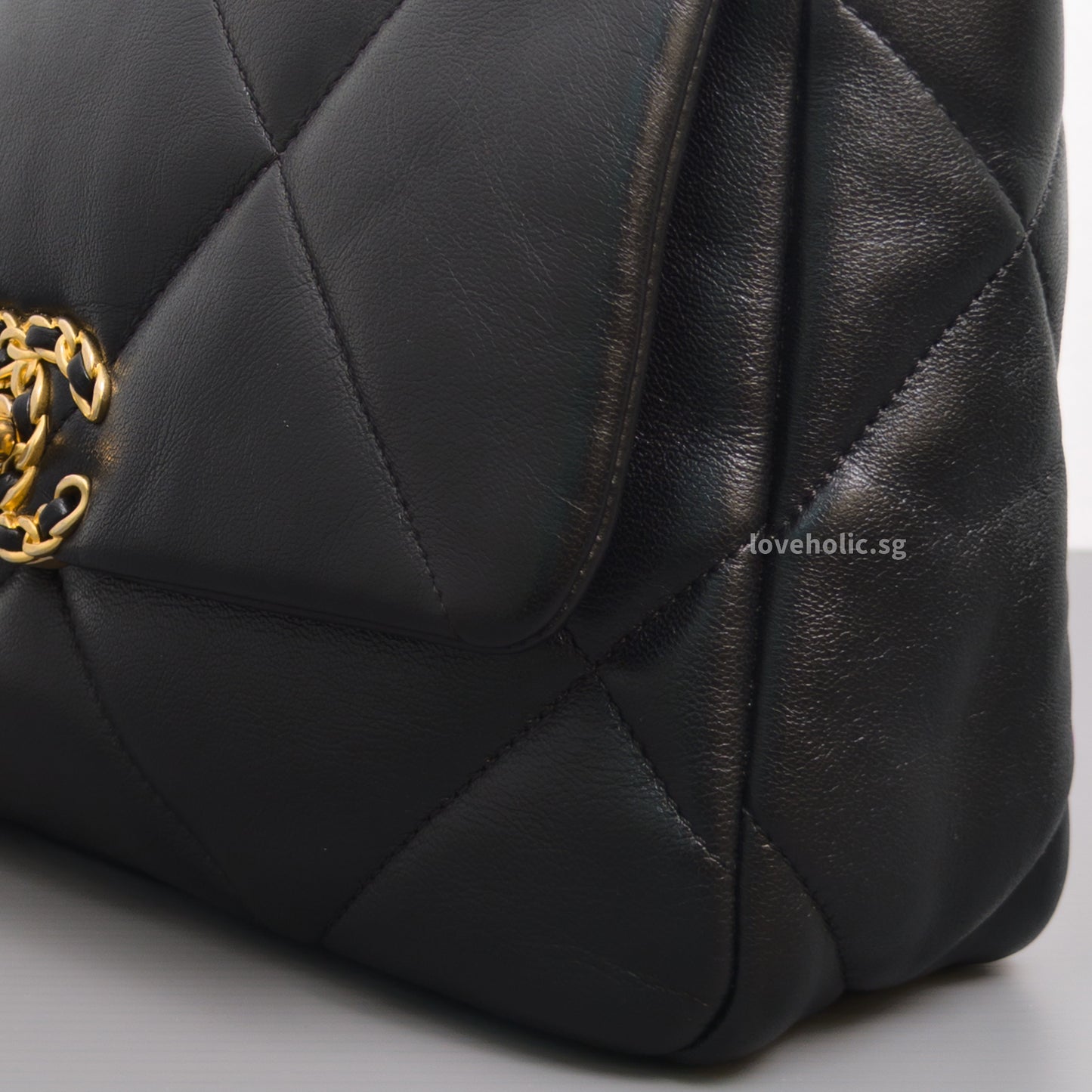Chanel Chanel 19 Small | Black Lambskin Multicolored Hardware-details