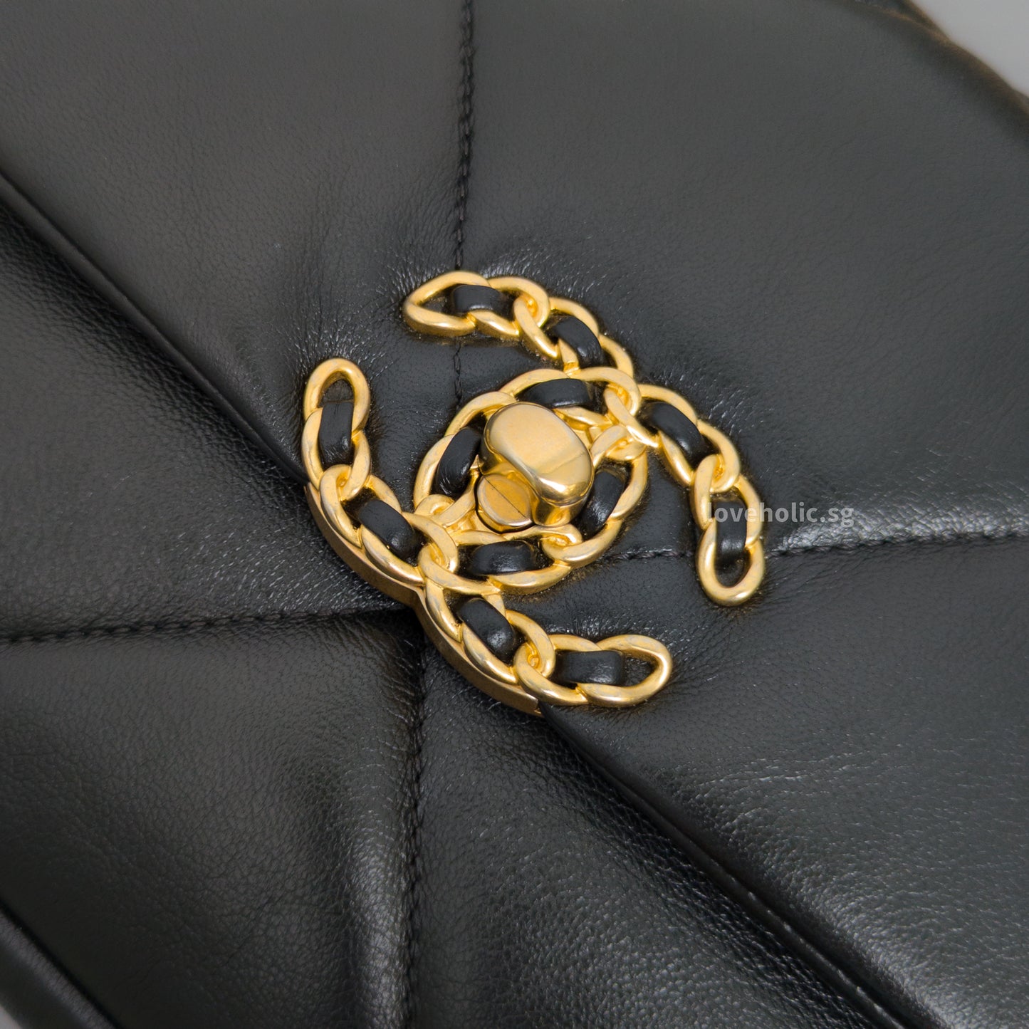 Chanel Chanel 19 Small | Black Lambskin Multicolored Hardware-details