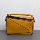 Loewe Puzzle Mini | Sunflower Calfskin Silver Hardware-front1