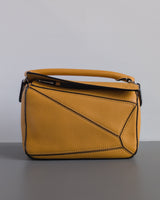 Loewe Puzzle Mini | Sunflower Calfskin Silver Hardware-front1