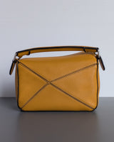 Loewe Puzzle Mini | Sunflower Calfskin Silver Hardware-back