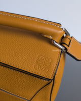 Loewe Puzzle Mini | Sunflower Calfskin Silver Hardware-details