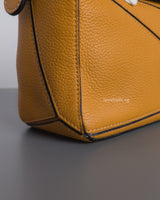 Loewe Puzzle Mini | Sunflower Calfskin Silver Hardware-details