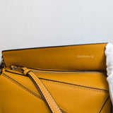 Loewe Puzzle Mini | Sunflower Calfskin Silver Hardware-details