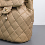 Chanel Urban Spirit Duma Mini | 24S Beige Caviar Light Gold Hardware-details