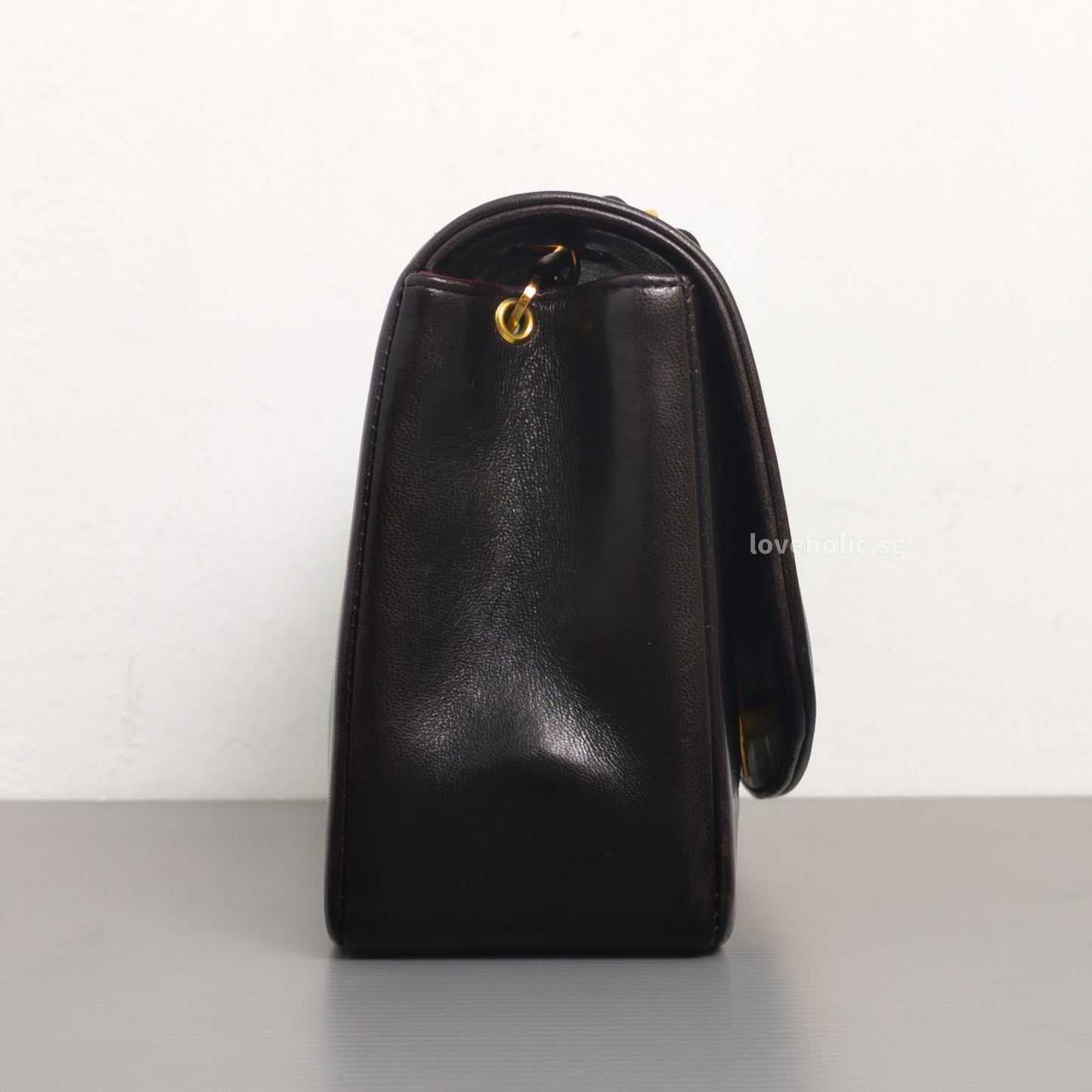 Chanel Diana Small | Black Lambskin 24K Gold Hardware-details