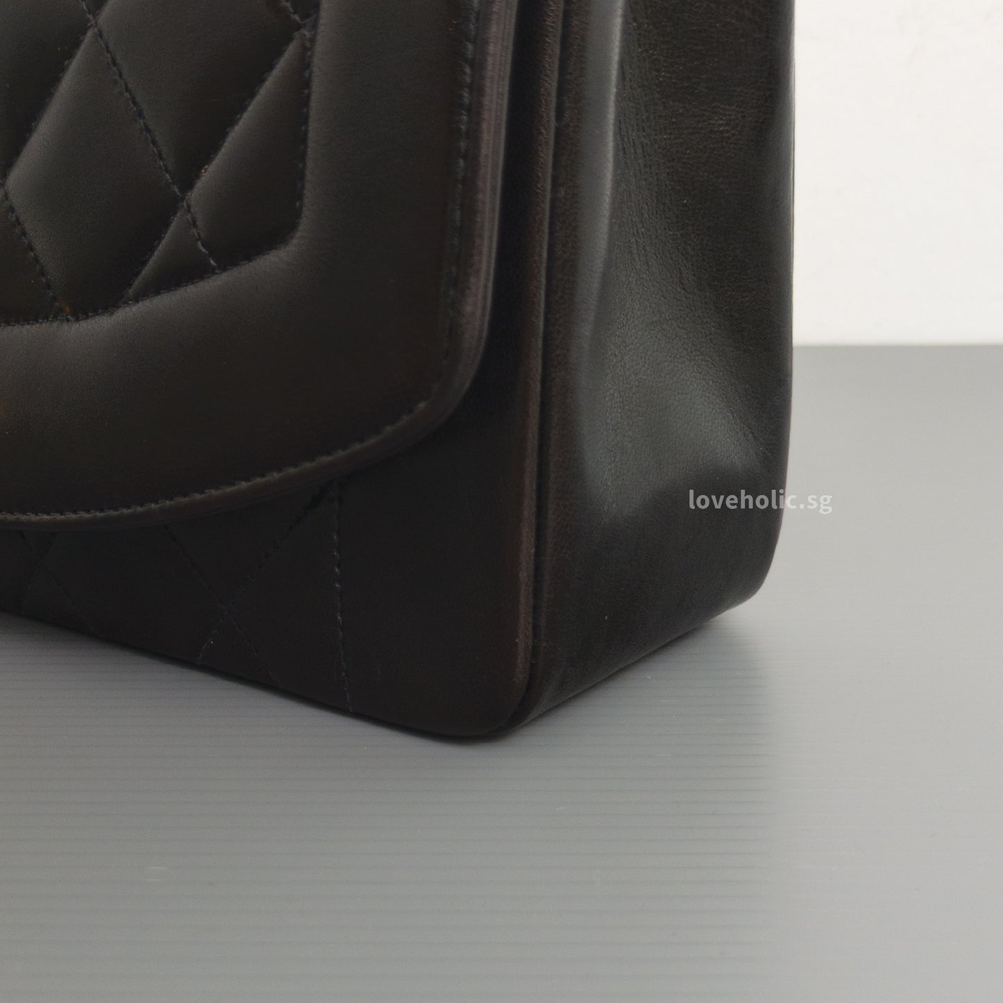 Chanel Diana Small | Black Lambskin 24K Gold Hardware-details