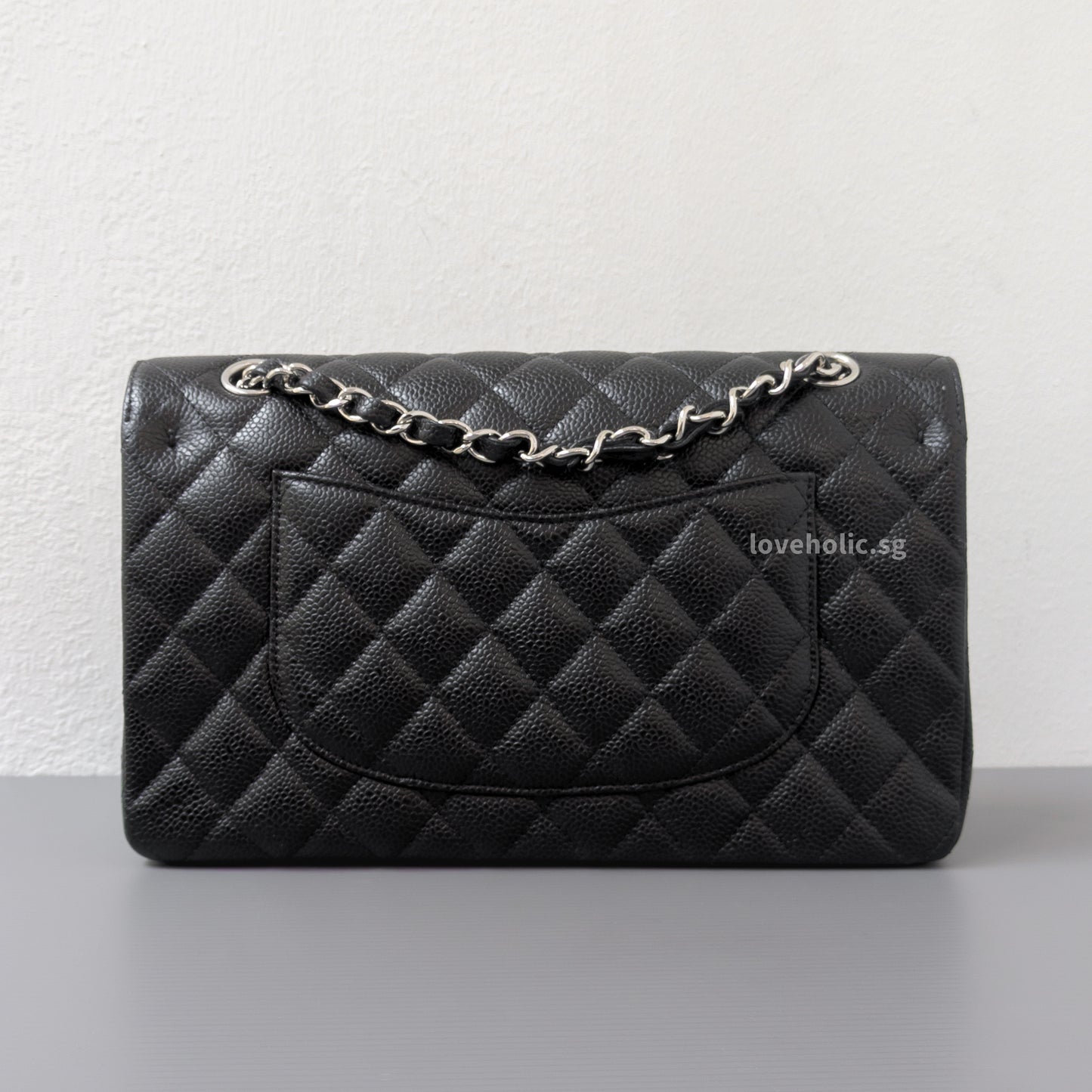Chanel Classic Flap Medium | Black Caviar Silver Hardware-back