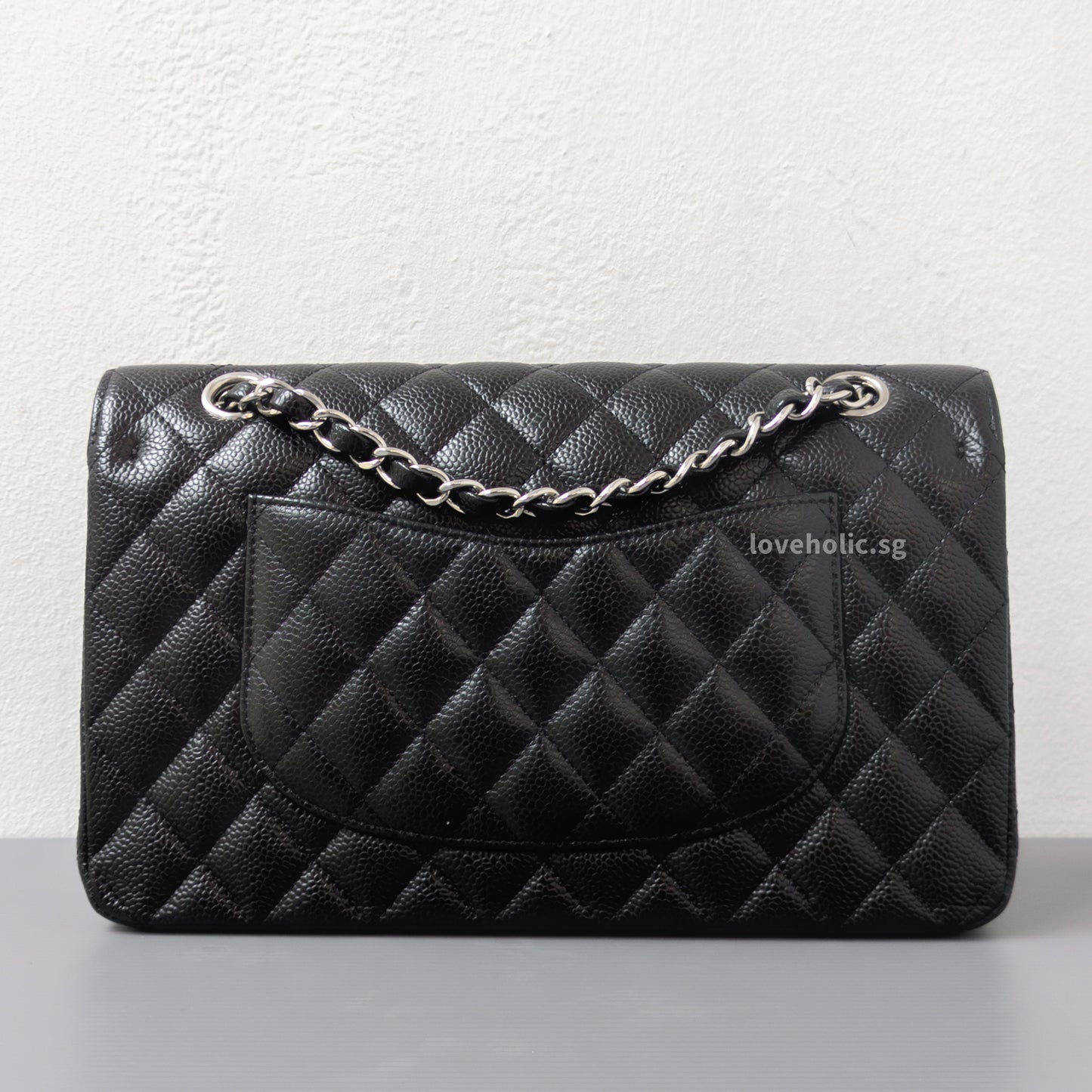 Chanel Classic Flap Medium | Black Caviar Silver Hardware-back