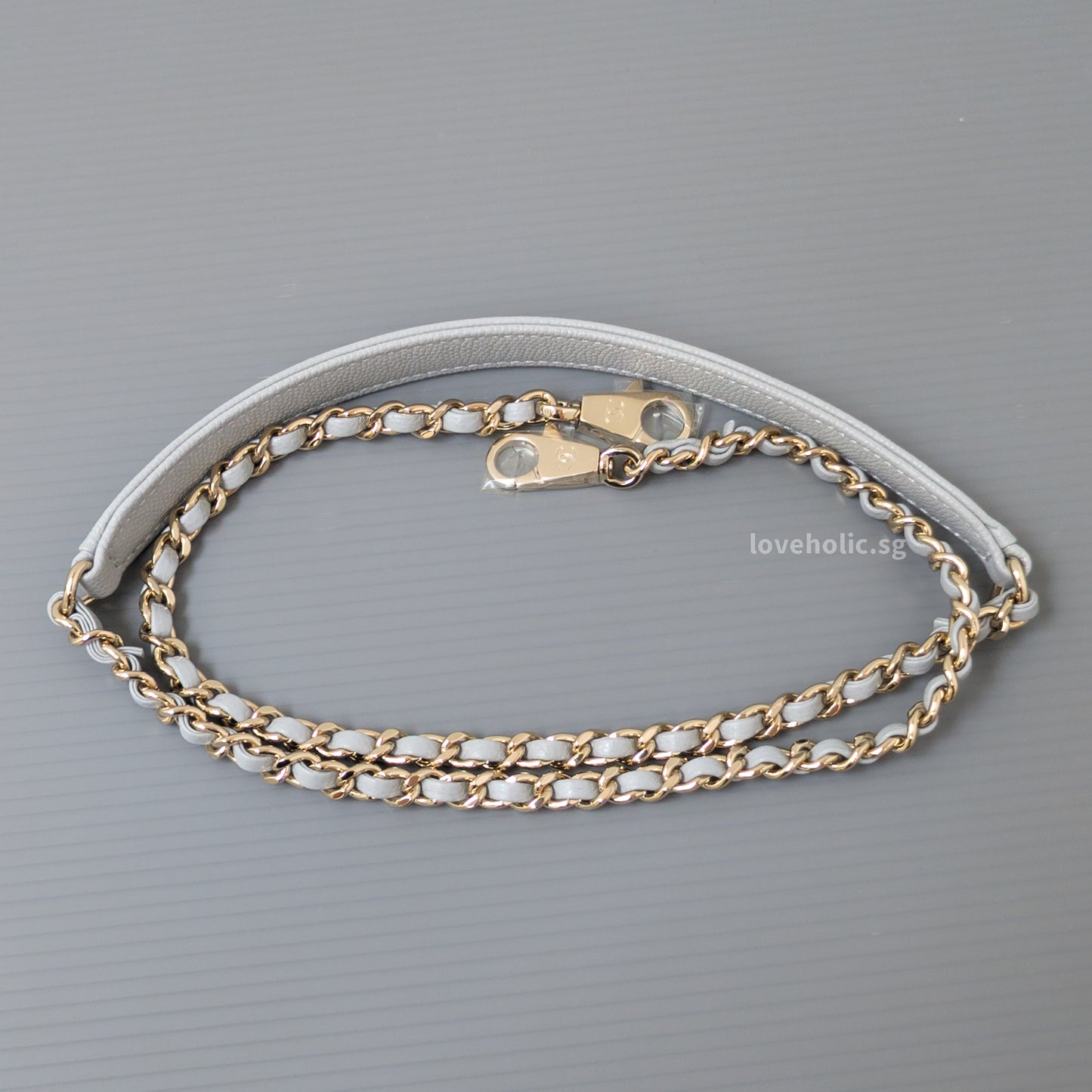 Chanel Coco Handle Small | 24K Grey Caviar Light Gold Hardware-details