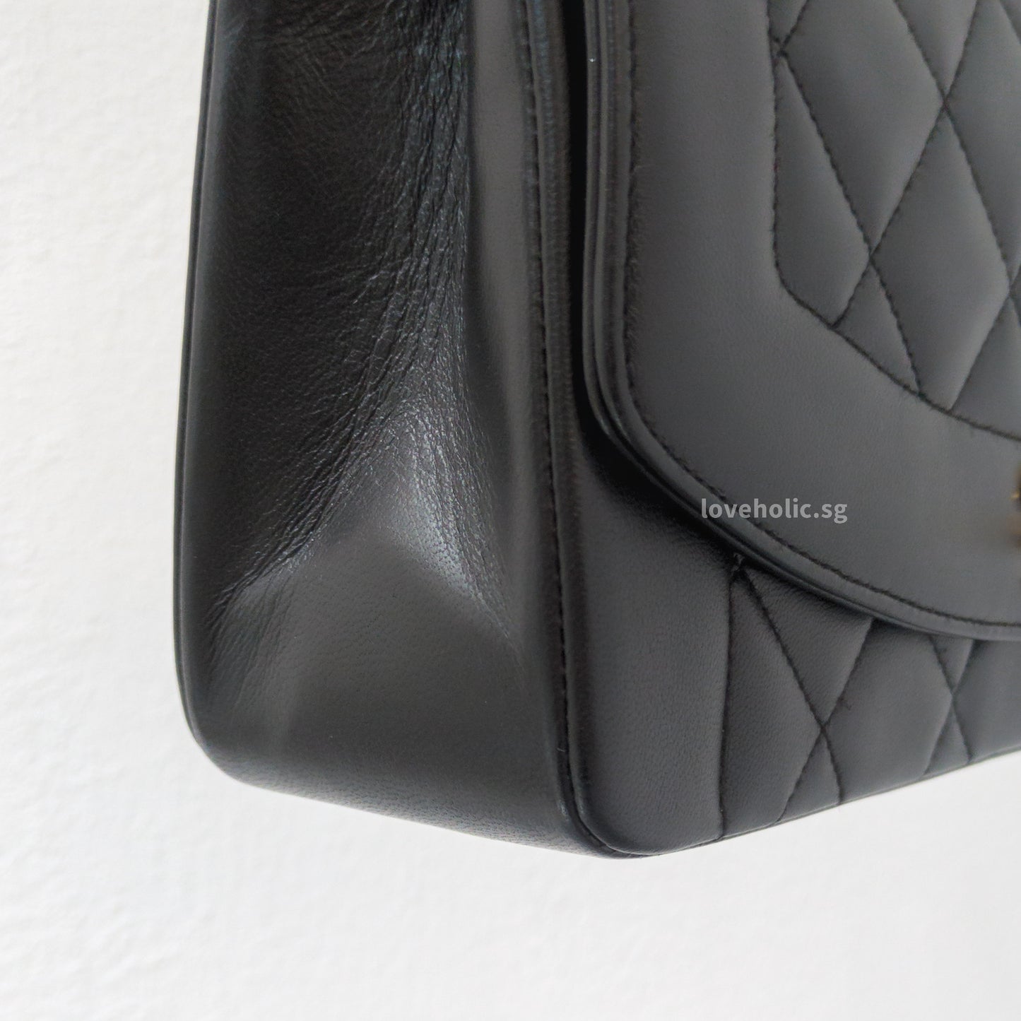 Chanel Diana Small | Black Lambskin 24K Gold Hardware-details