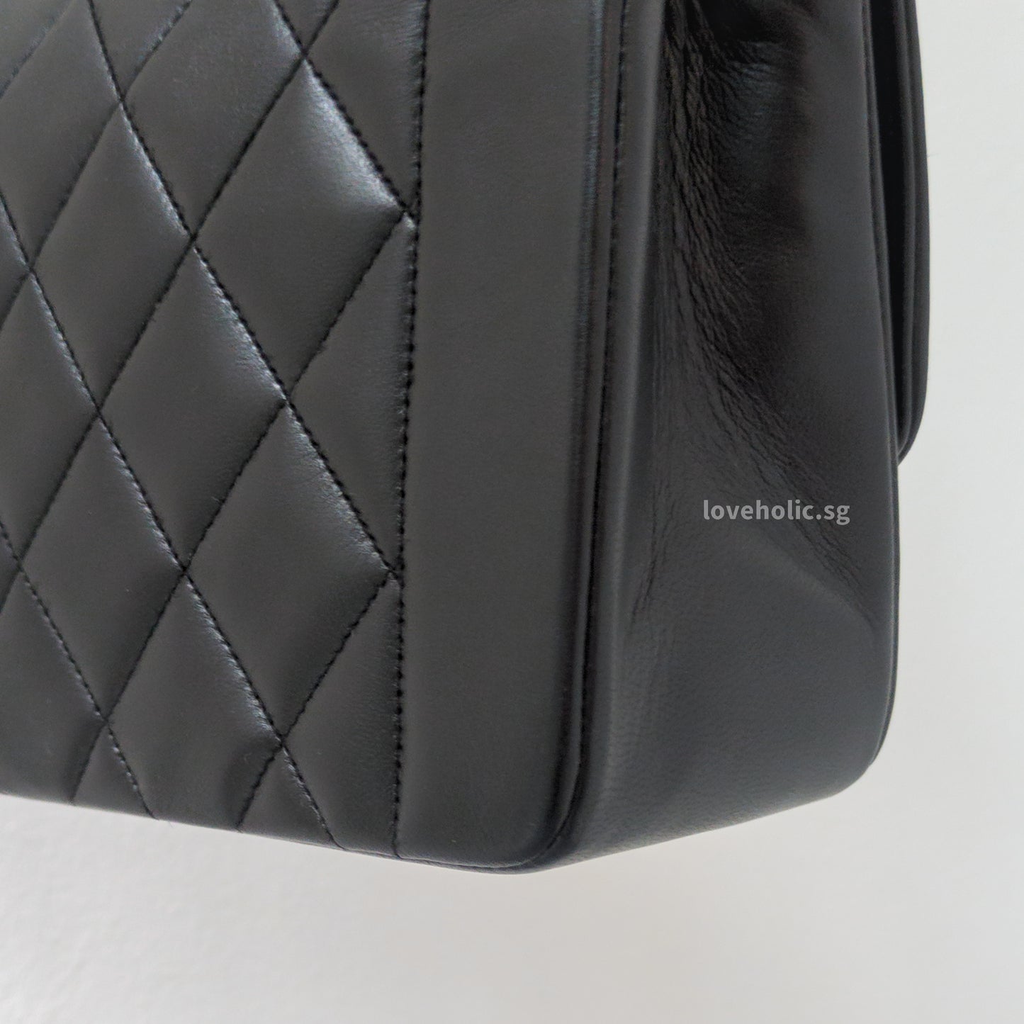 Chanel Diana Small | Black Lambskin 24K Gold Hardware-details