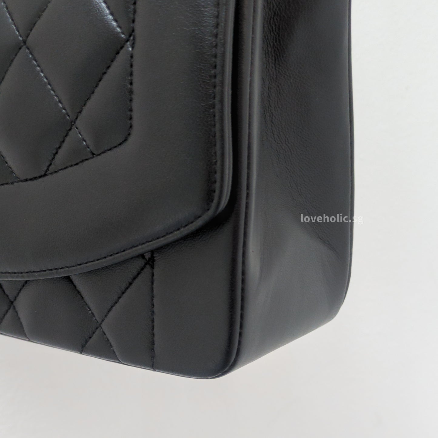 Chanel Diana Small | Black Lambskin 24K Gold Hardware-details