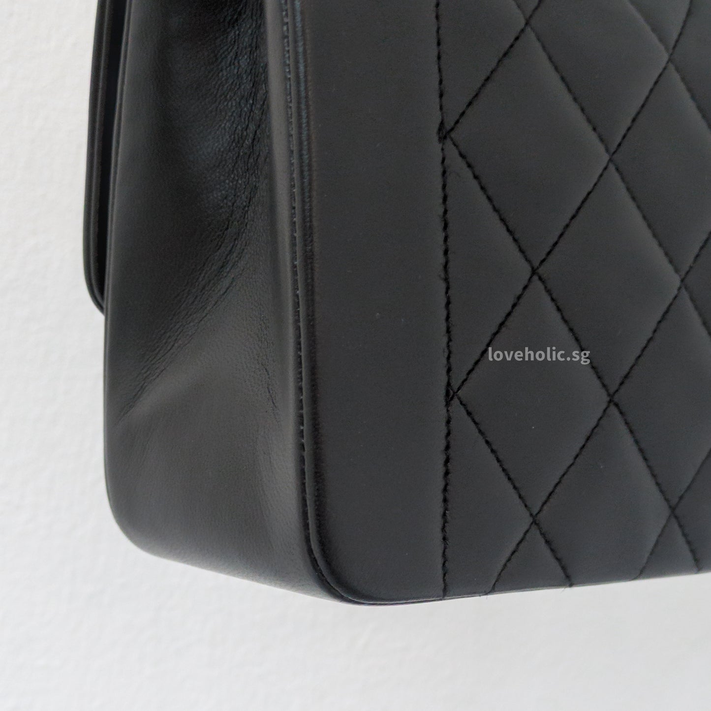 Chanel Diana Small | Black Lambskin 24K Gold Hardware-details